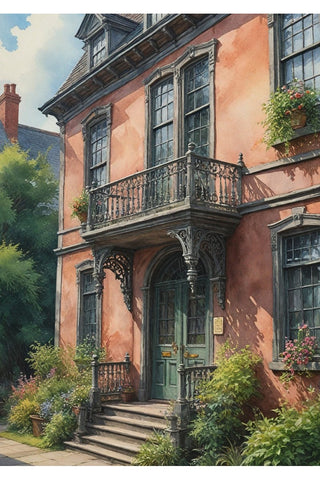 Oakhart The Green Doors Print Framed | Angel Clothing