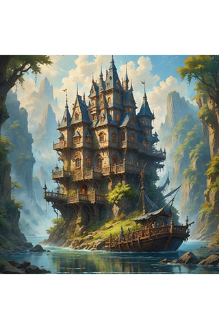 Oakhart The River Citadel Print Framed | Angel Clothing