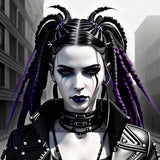 Oakhart Purple Punk Print Framed | Angel Clothing