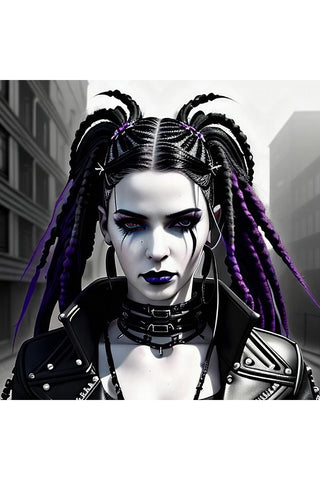 Oakhart Purple Punk Print Framed | Angel Clothing