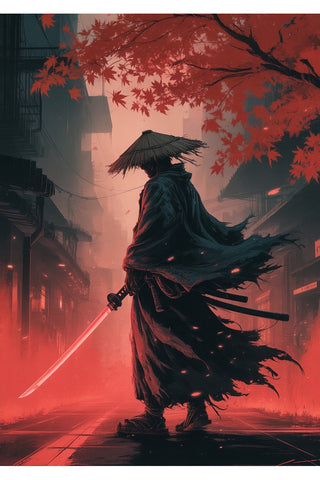 Oakhart Crimson Guardian Print Framed | Angel Clothing