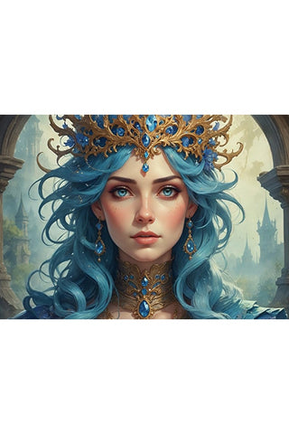 Oakhart Crown of the Cyan Kingdom Print Framed | Angel Clothing