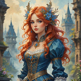 Oakhart The Sapphire Princess Print Framed | Angel Clothing