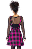 Rockabella Dark Pink Maeve Pinafore Dress | Angel Clothing