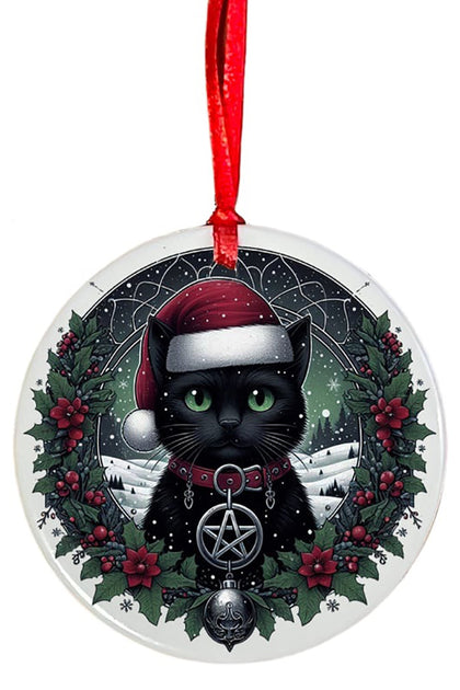 Oakhart Santa Cat Christmas Ornament 2 | Angel Clothing