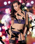Abierta Fina Purple Chain Lingerie Set | Angel Clothing