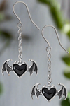 Alchemy Bat Blacksoul Earrings | Angel Clothing
