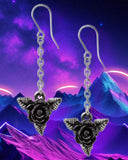 Alchemy Black Rose Droppers Earrings | Angel Clothing