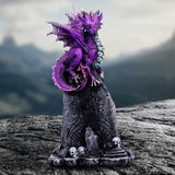Amethyst Rune Protector Dragon Figurine | Angel Clothing