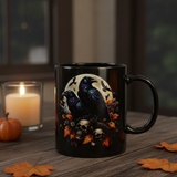 Oakhart Black Raven and Skulls Mug Art080 | Angel Clothing