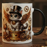 Steampunk Kitty Mug Art099 | Angel Clothing
