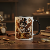 Steampunk Kitty Mug Art099 | Angel Clothing