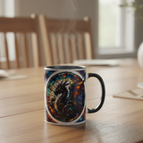 Steampunk Black Dragon Mug Art030 | Angel Clothing