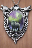 Anne Stokes Aura Wolf Cameo Necklace