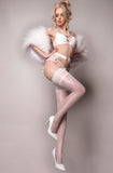 Ballerina 586 White Hold Ups | Angel Clothing