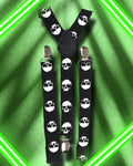 Banned Skull Slim Suspenders | Angel Clothing