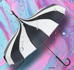 Black and Cream Pagoda Umbrella / Parasol | Angel Clothing
