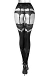 Black Secret BS130 Crotchless Tights | Angel Clothing