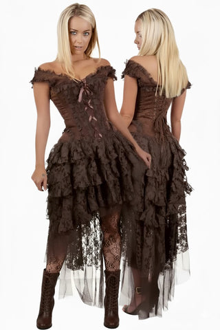 Burleska Ophelie Dress Brown | Angel Clothing