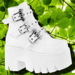 DemoniaCult ASHES-55 Boots White | Angel Clothing