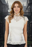 Burleska Rosetta Top Cream | Angel Clothing