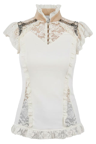 Burleska Rosetta Top Cream | Angel Clothing