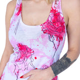 Innocent Rose Watercolour Lace Panel Vest | Angel Clothing