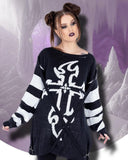 Heartless Lilith Jumper Black/White | Angel Clothing