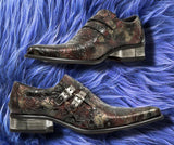 New Rock Red Newman Floral Embossed Shoes M.2246-S28 | Angel Clothing