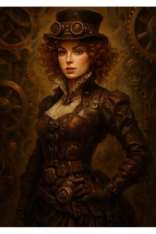 Oakhart Gears of a Gentlewoman Print Framed | Angel Clothing