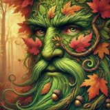 Oakhart Green Man of Autumn Print Framed | Angel Clothing