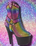 Pleaser ADORE-1029RS Rainbow Boots | Angel Clothing