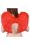 Poizen Medium Red Feather Wings | Angel Clothing