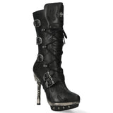 New Rock M-PUNK049-S1 Boots Black Flame (UK8/EU41)