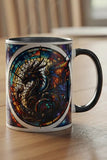 Steampunk Black Dragon Mug Art030 | Angel Clothing