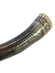 Viking Drinking Horn with Viking Longship and Runes Design (L) | Angel Clothing