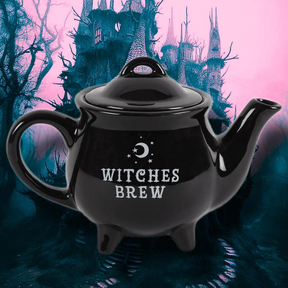 Witches Brew Black Ceramic Tea Pot Angel Clothing