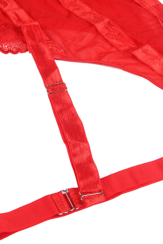 YesX YX858 Red Bodysuit – Angel Clothing
