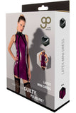 Guilty Pleasure Purple Latex Mini Dress | Angel Clothing