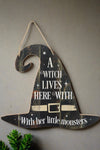 A Witch Lives Here Sign | Angel Clothing