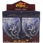 Anne Stokes Silver Dragon Incense Cones | Angel Clothing