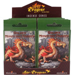 Anne Stokes Golden Mountain Dragon Incense Cones | Angel Clothing
