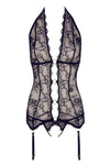 Abierta Fina Lace Basque and String | Angel Clothing