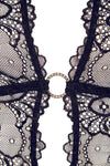Abierta Fina Lace Basque and String | Angel Clothing