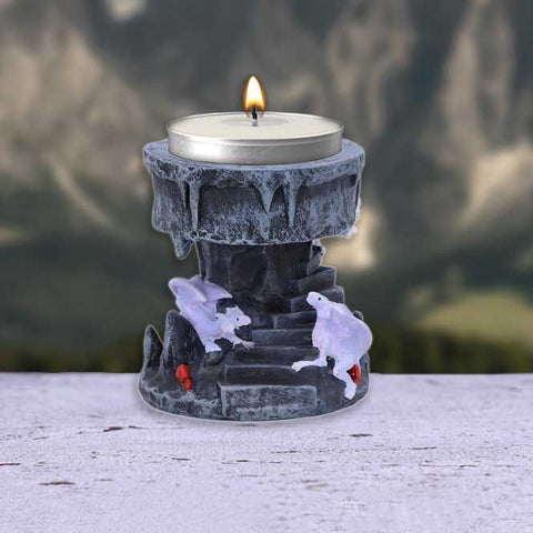 Portavelas De Té Con Forma De Corazón De Dragón De Anne Stokes - Resina Pintada A Mano, 6 Cm