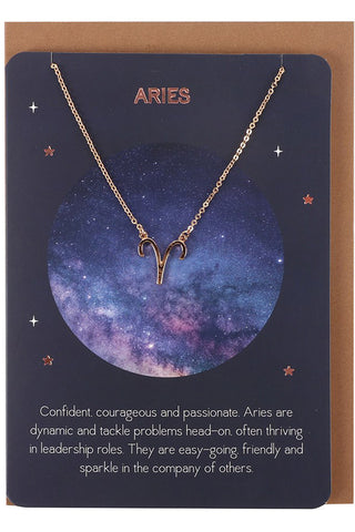 Aries Zodiac Necklace Card | Angel Clothing