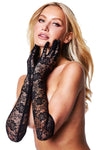 Baci Allover Lace Opera Gloves | Angel Clothing