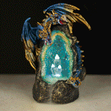 Dragon with Crystal Cave LED Backflow Incense Burner | Angel Clothing