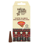 Native Soul White Sage and Dragons Blood Incense Backflow Cones | Angel Clothing