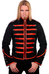Banned Military Drummer Jacket Black/Red | Angel Clothing